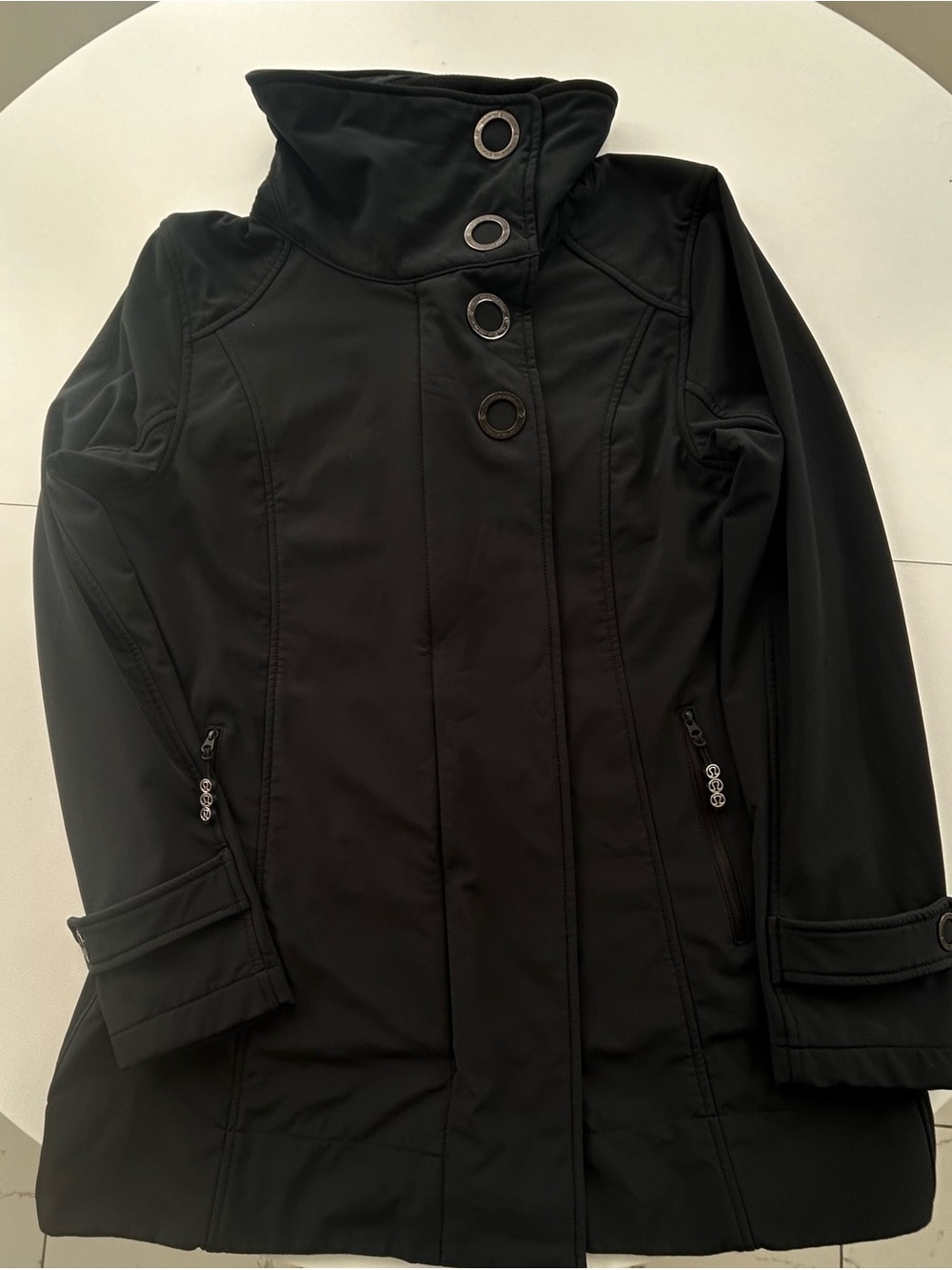 Lululemon Audrey Fall Jacket Womens Black Soft Shell Fleece Lined Rain Tech